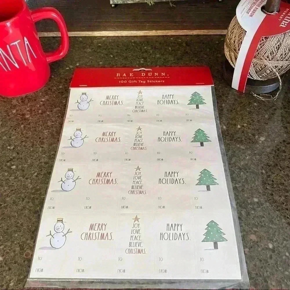 (2) PACKS OF GIFT TAG STICKERS. 100 per pack (200 TOTAL) - NEW Rae Dunn - Picture 9 of 13